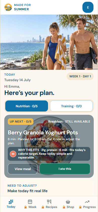 Made For Summer Today plan